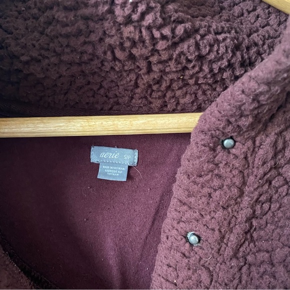 Aerie Grape Purple Quarter Zip Pullover Sweater Jacket Women's S - Picture 3 of 6